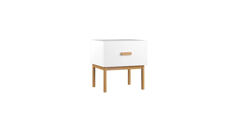 Lucky One 1-Drawer Nightstand with Solid Pine Legs