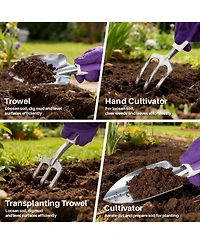 Xdovet Garden Tool Set Heavy Duty Aluminum Kit With Bag Gloves