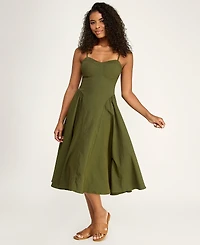 Katia Rae Juniors' Sweetheart-Neck Bow-Back Dress