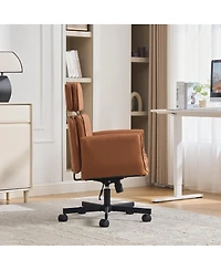 Streamdale Furniture Criss Cross Office Chair with Adjustable Armrests Headrest and Wheels