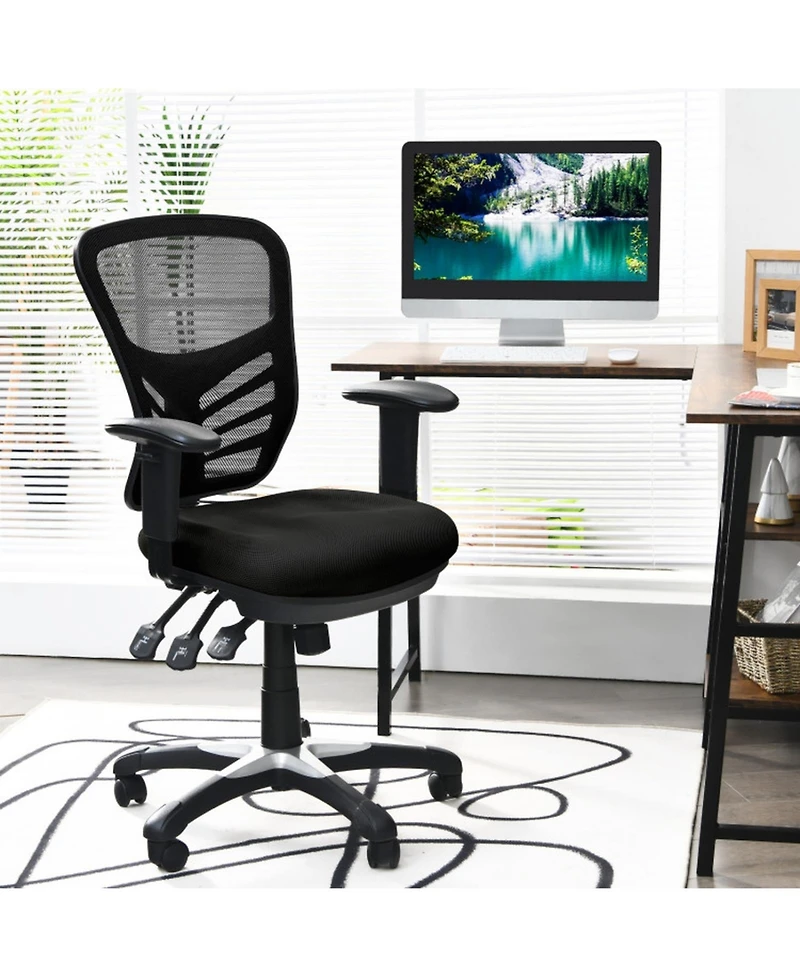 Gouun Ergonomic Mesh Office Chair Adjustable Back Height Armrests Recline