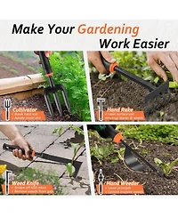 Xdovet Garden Tools Set Hand Kit Tote Bag Repotting Mat Trowel Rake Pruner