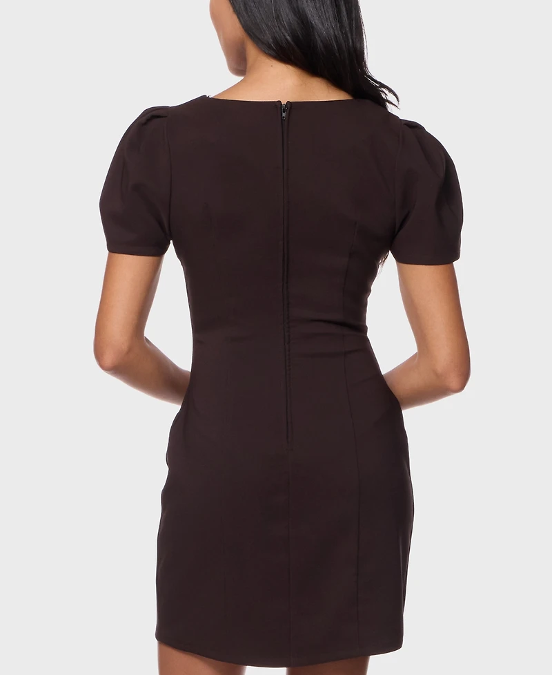 Alex & Sophia Juniors' Boat Neck Short-Sleeve Woven Dress