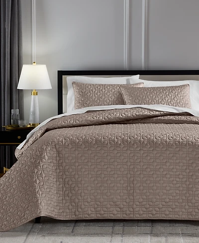 Hotel Collection Porto Quilted 3-Piece Coverlet Set, King, Macy's Exclusive