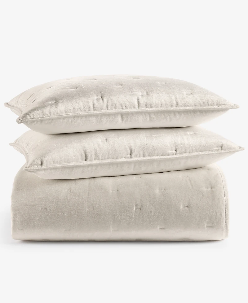 Hotel Collection Velvet Plush 3-Piece Coverlet Set, King, Macy's Exclusive