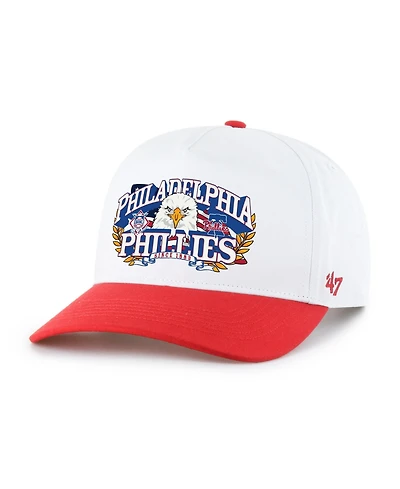'47 Brand Men's White, Red Philadelphia Phillies Americana Eagle Hitch Adjustable Hat