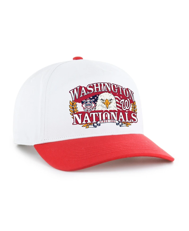 '47 Brand Men's White, Red Washington Nationals Americana Eagle Hitch Adjustable Hat