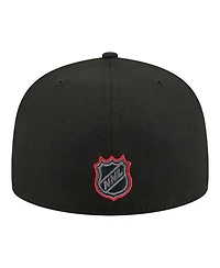 New Era Men's Black Carolina Hurricanes Color Pop 59FIFTY Fitted Hat