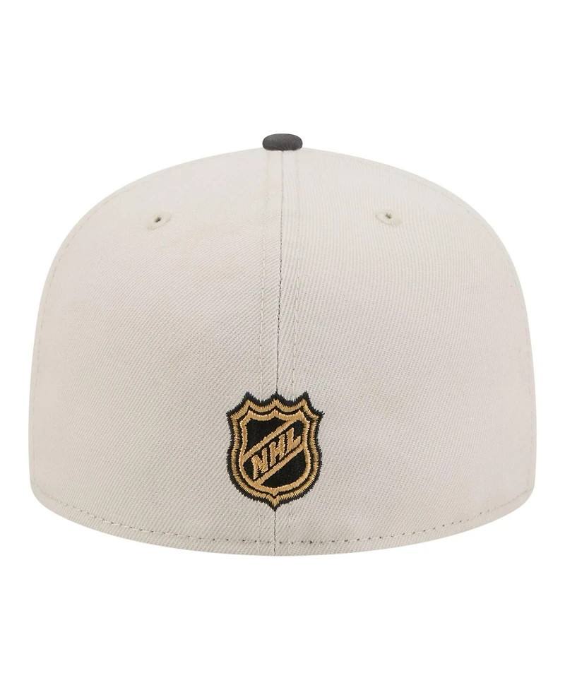 New Era Men's Tan/Black Vegas Golden Knights Localized City Icon 59FIFTY Fitted Hat