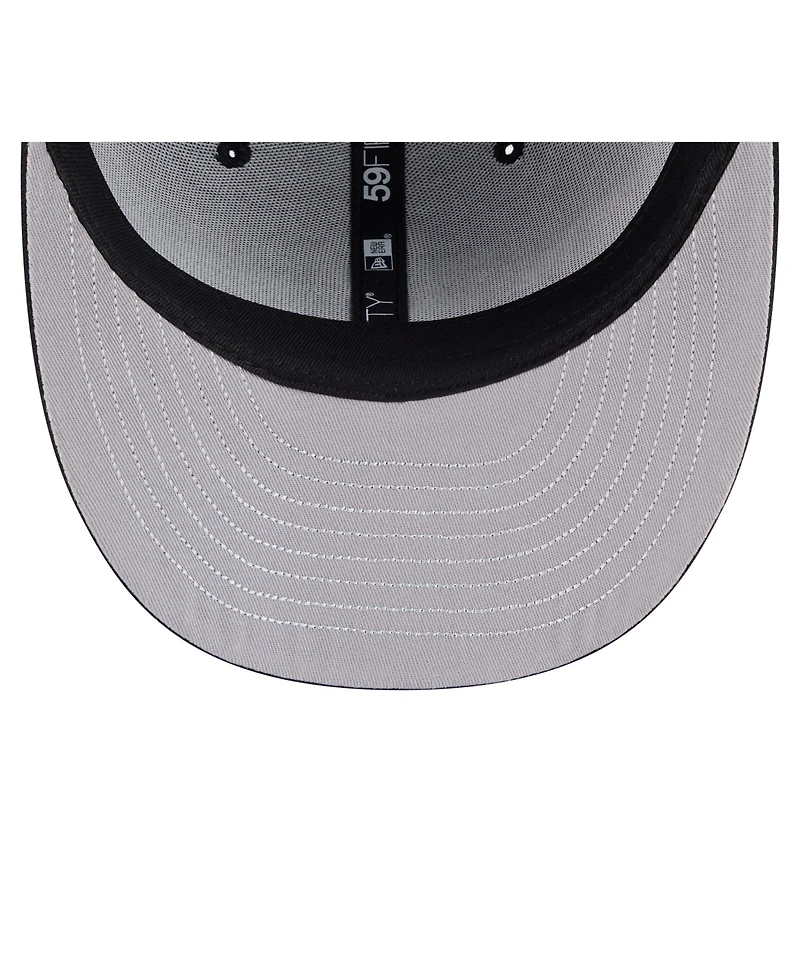 New Era Men's Black Pittsburgh Pirates Americana Bald Eagle Pre-Curved 59FIFTY Fitted Hat