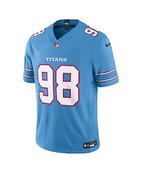 Nike Men's Jeffery Simmons Light Blue Tennessee Titans Vapor F.u.s.e. Sewn Down Limited Jersey