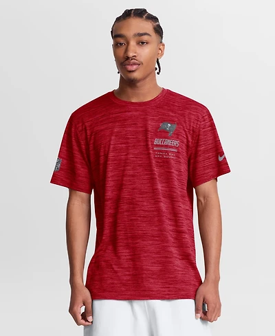 Nike Men's Red Tampa Bay Buccaneers Sideline Double Covered Dri-fit Velocity T-Shirt
