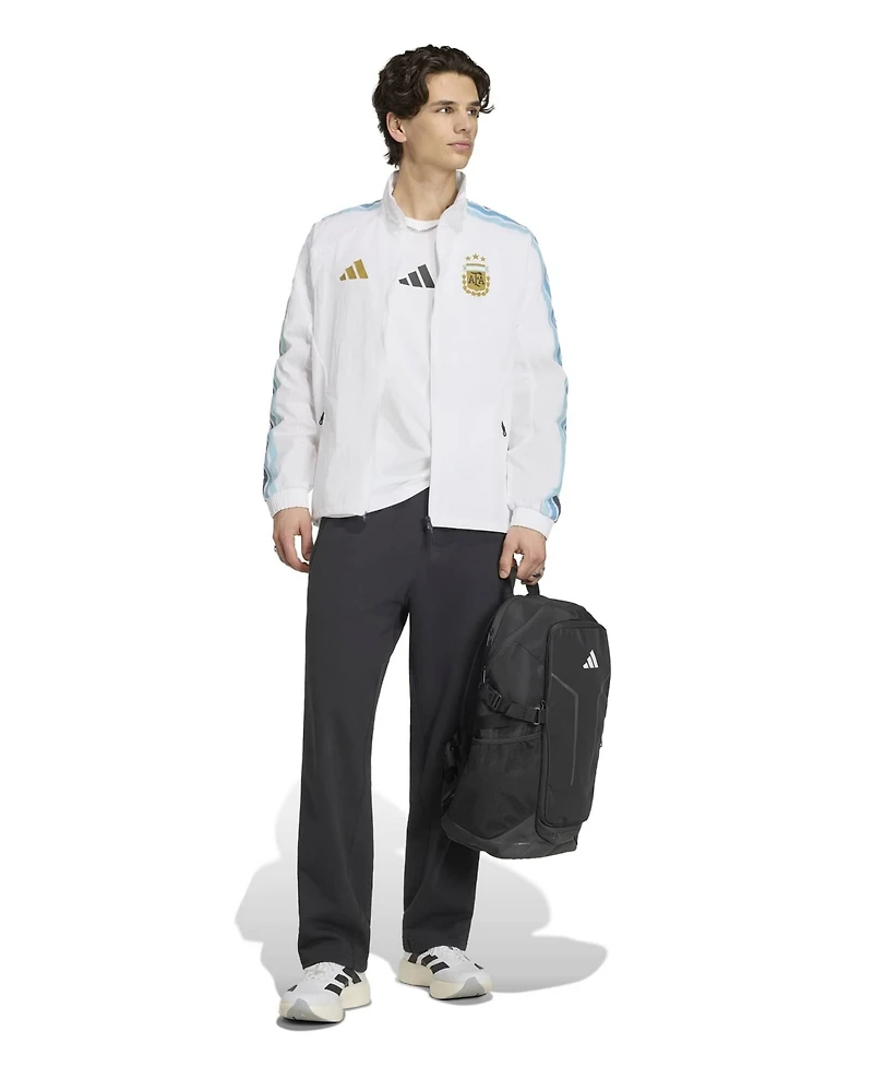 Adidas Men's White Argentina National Team 2026 Home Full-Zip Game Day Anthem Jacket