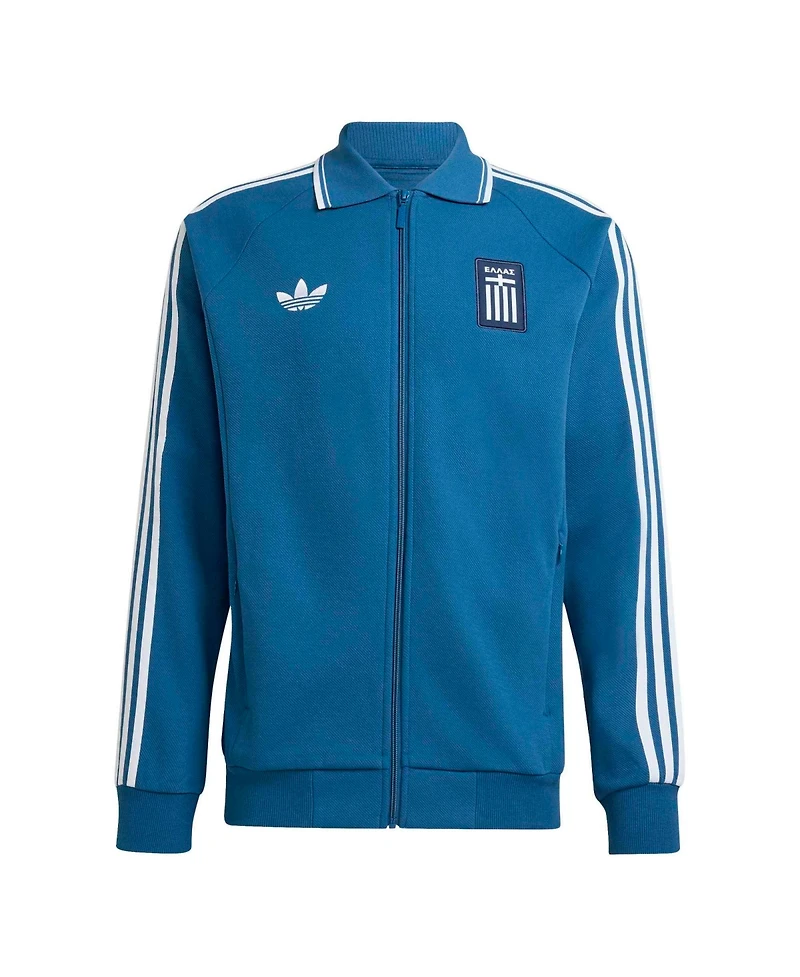 Adidas Men's Blue Greece National Team 2026 Full-Zip Anthem Jacket