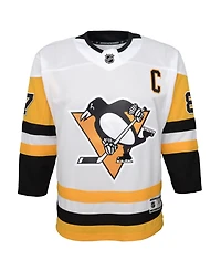 Outerstuff Big Boys and Girls Sidney Crosby White Pittsburgh Penguins Away Captain's Patch Jersey