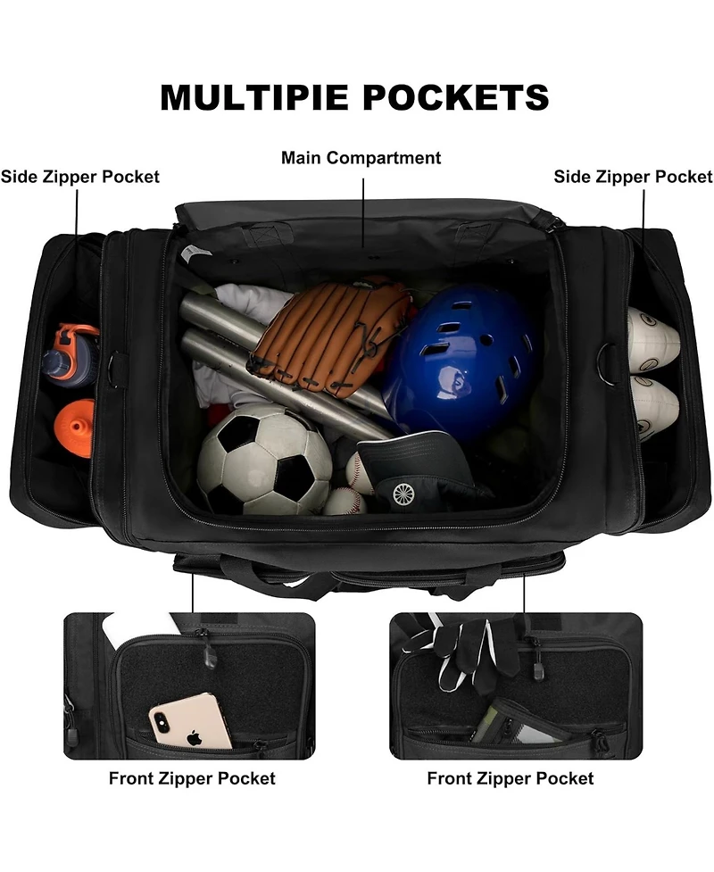 Furlihong 130L Expandable 32" Heavy Duty Extra Large Duffel Bag