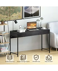 Slickblue Modern Computer Desk with 2 Drawers for Home Office