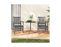 Sugift Set of 4 Patio Dining Chairs with Wide Armrests and Hdpe Slatted Backrest