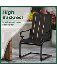 Sugift Set of 2 Patio Chairs with Quick-Drying Breathable Fabric for Backyard