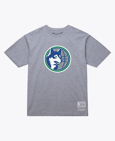 Mitchell & Ness Men's and Women's Heather Gray Minnesota Timberwolves Hardwood Classics Arch T-Shirt