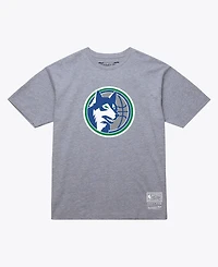 Mitchell & Ness Men's and Women's Heather Gray Minnesota Timberwolves Hardwood Classics Arch T-Shirt