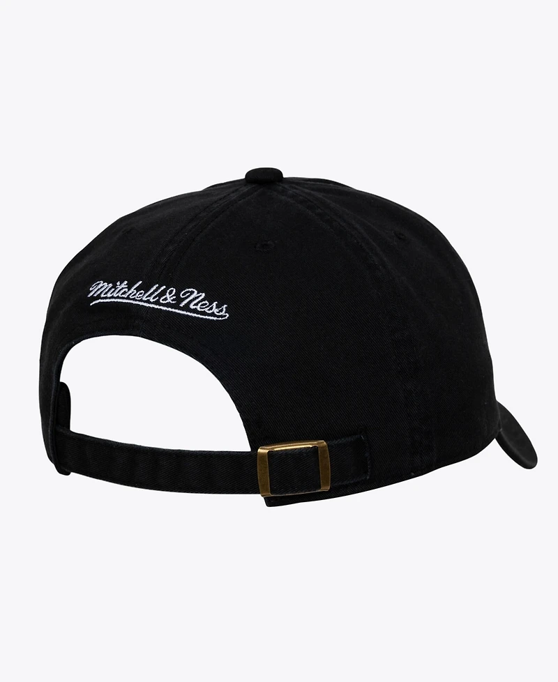 Mitchell & Ness Men's and Women's Black White New York Mets 1904 Strapback Adjustable Hat