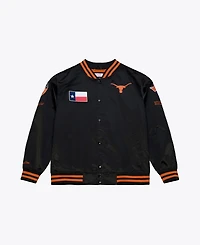 Mitchell & Ness Men's Black Texas Longhorns Double Clutch Lightweight Satin Full-Snap Jacket