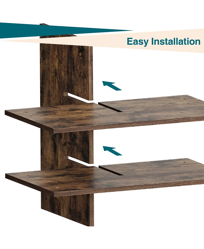 homfan Shoe Storage Bench, Upholstered 10 Cubbies Organizer with Cushion and Adjustable Shelves for Entryway