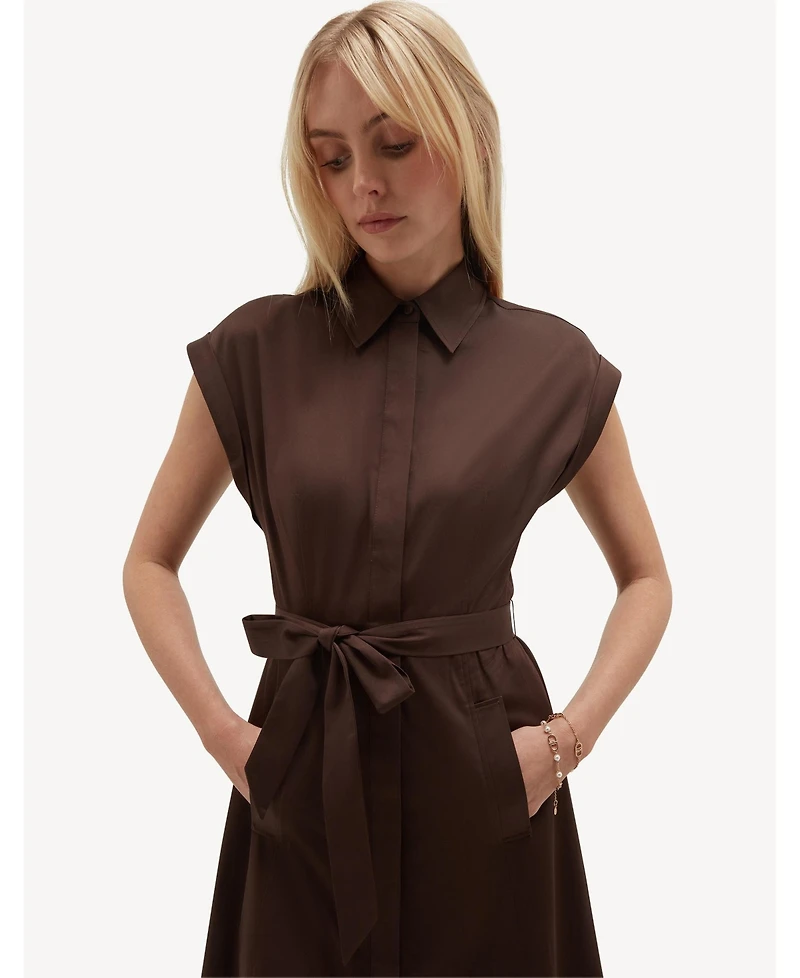 Hobbs London Women's Kristen Belted Shirt Dress