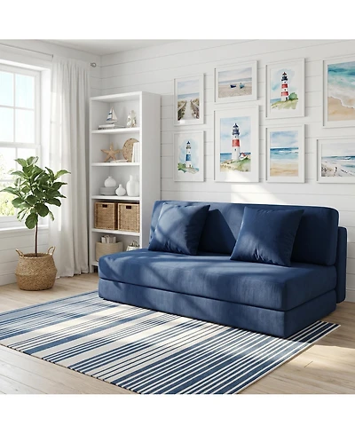 homfan Multi-Functional Folding Floor Sofa Bed with Pillows