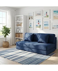 homfan Multi-Functional Folding Floor Sofa Bed with Pillows