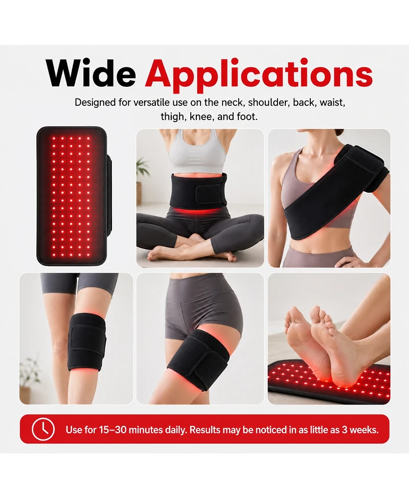iReliev FullGlow Red Light and Near Infrared Universal Wrap
