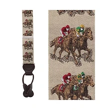 Trafalgar Men's The Home Stretch Novelty Silk Button End Suspenders