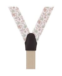 Trafalgar Men's Beach Get A Way Silk Novelty Button End Suspenders