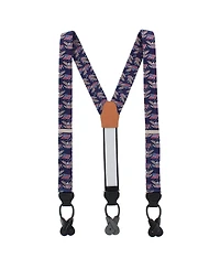 Trafalgar Legacy Soars Patriotic Bald Eagle Silk Novelty Button End Suspenders