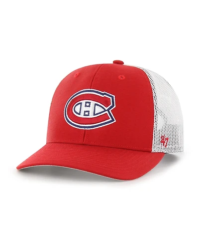 '47 Brand Men's Red/White Montreal Canadiens Logo Trucker Adjustable Hat