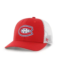 '47 Brand Men's Red/White Montreal Canadiens Logo Trucker Adjustable Hat