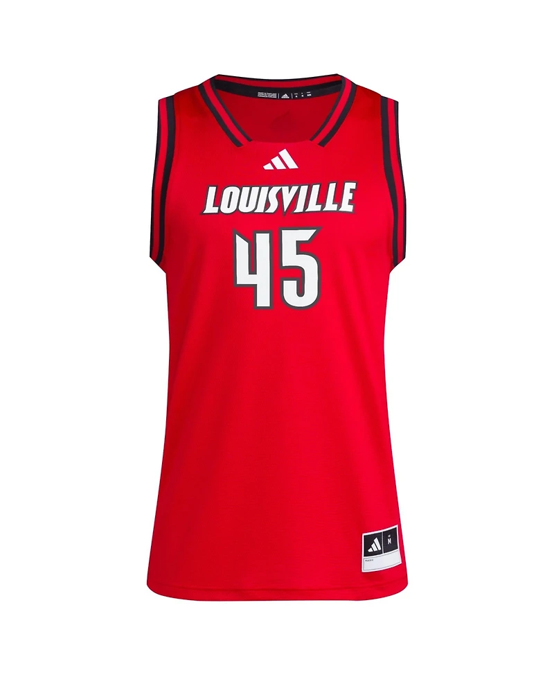 Adidas Men's 45 Red Louisville Cardinals Replica Swingman Jersey