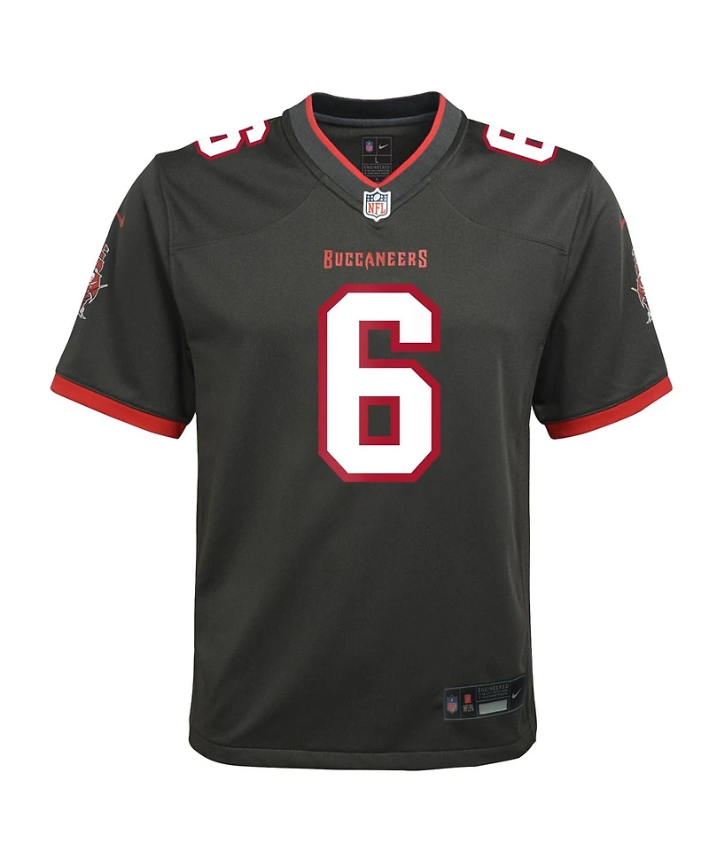 Nike Big Boys and Girls Baker Mayfield Pewter Tampa Bay Buccaneers Game Jersey