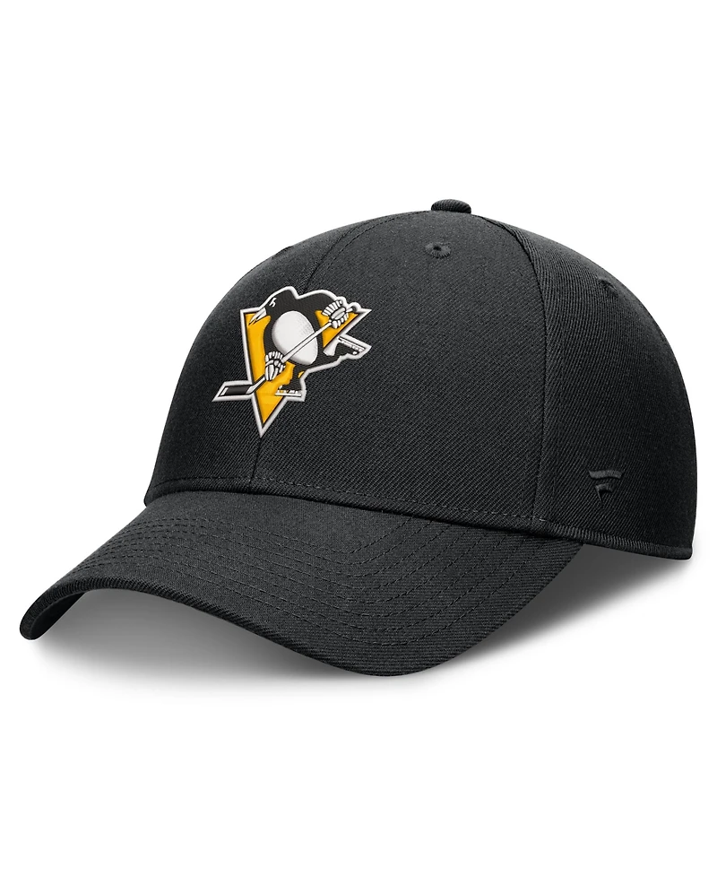 Fanatics Men's Black Pittsburgh Penguins Force Adjustable Hat