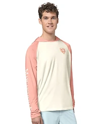 Margaritaville Men's Cream/Amber Chicago Bears Sand, Sea, Sunsets Long-Sleeve Rashguard Hoodie