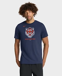 Nike Men's Navy Detroit Tigers Tri-Blend Logo T-Shirt