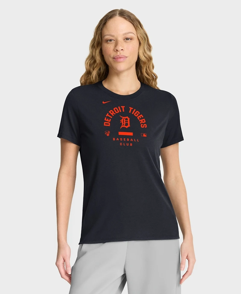 Nike Women's Navy Detroit Tigers Authentic Collection Early Work Tri-Blend Dri-fit T-Shirt