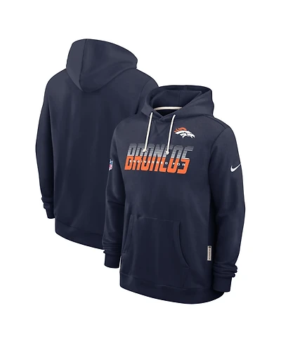 Nike Men's Navy Denver Broncos Sideline Standard Issue Dri-fit Hoodie