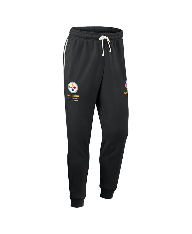 Nike Men's Black Pittsburgh Steelers Sideline Standard Issue Dri-fit Taper Pants