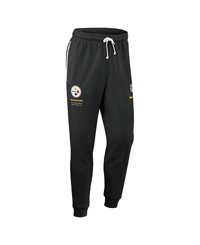 Nike Men's Black Pittsburgh Steelers Sideline Standard Issue Dri-fit Taper Pants