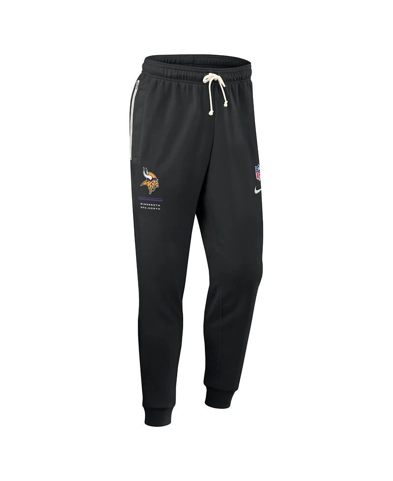 Nike Men's Black Minnesota Vikings Sideline Standard Issue Dri-fit Taper Pants