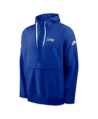 Nike Men's Royal Seattle Seahawks Alt Anorak Half-Zip Hooded Jacket