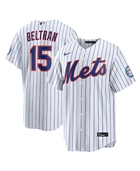 Nike Men's Carlos Beltran White New York Mets Home Replica 2026 Hall of Fame Patch Jersey
