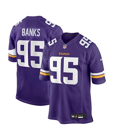 Nike Men's Caleb Banks Purple Minnesota Vikings 2026 Nfl Draft First Round Pick No. 18 Team Game Jersey